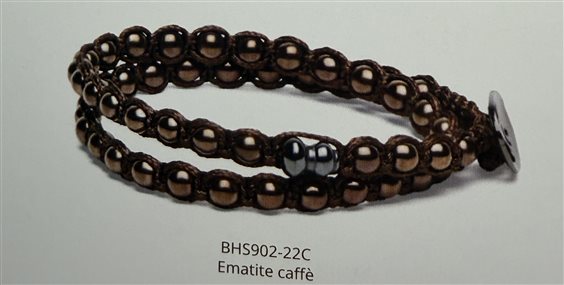 Bracciale Tamashii in Tessuto Ematite BHS902-22C - BHS902-22C